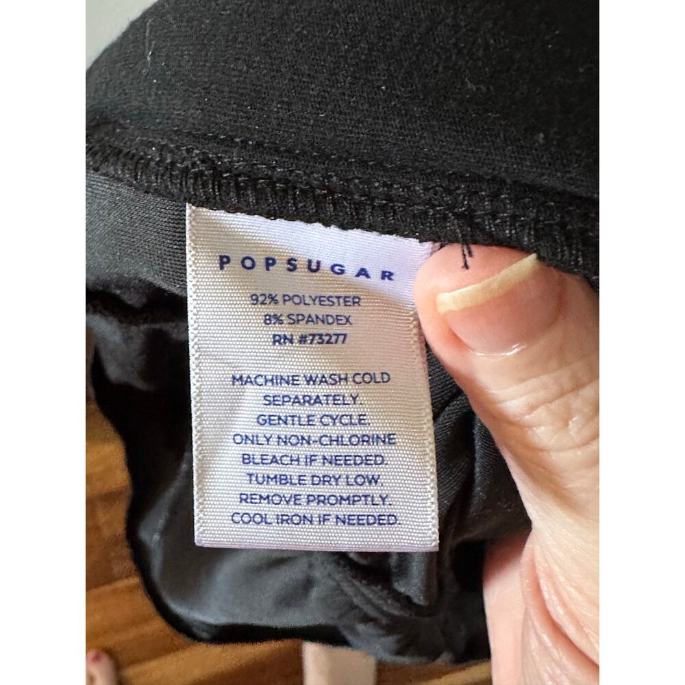Popsugar Velvet Cropped Wide-Leg Jumpsuit Jet Black Women's Size M NWOT $68 - Picture 12 of 12